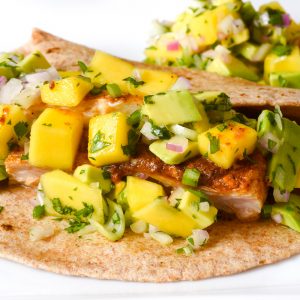 Fish Taco with Avocado Mango Salsa