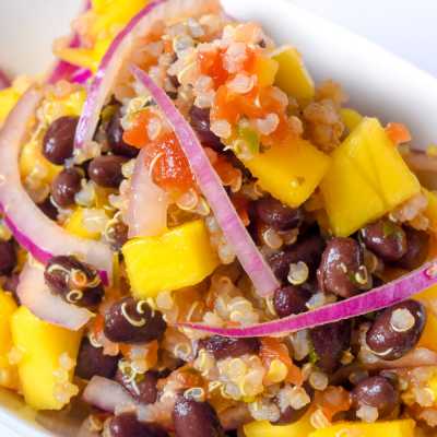 Mango Black Bean and Quinoa Salad