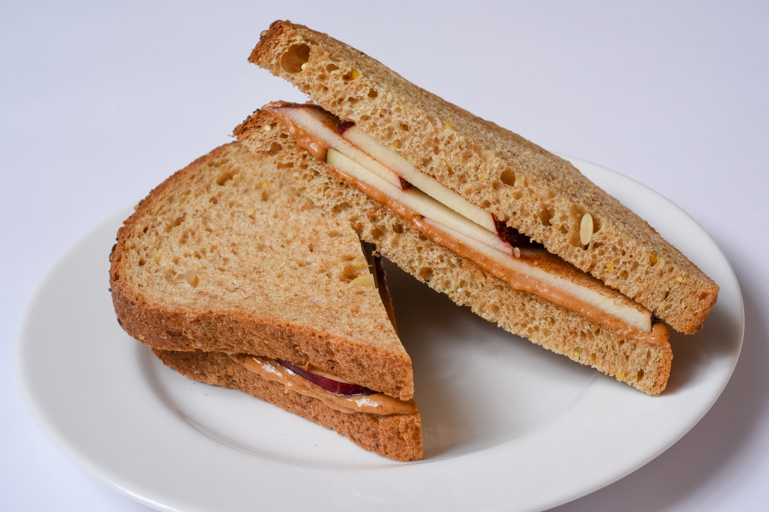 Peanut Butter and Apple Slices Sandwich - Med Instead of Meds