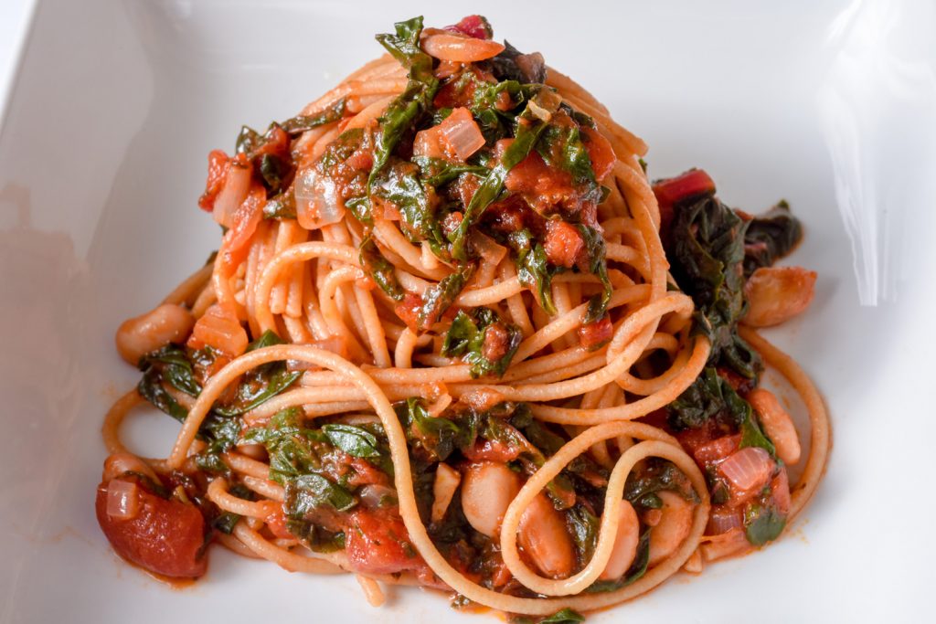 Whole Wheat Pasta with Beans and Greens Recipe